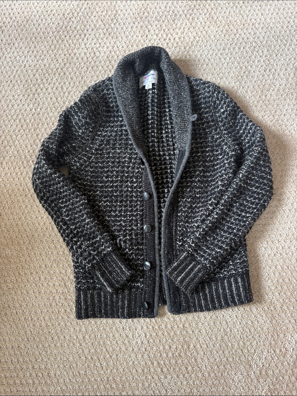rag & bone Black and White Knit Cardigan